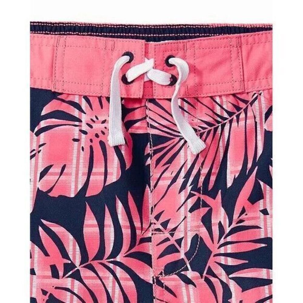 TOMMY BAHAMA Big Boys Size Large‎ Palm de Plaid UPF 50 Swim Trunks